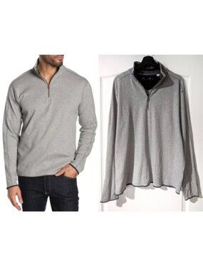 Robert Graham | Elliot Quarter-Zip Pullover In Light Grey